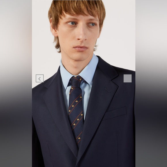 NWOT Gucci Men’s Bee Web Silk Tie - Picture 3 of 9